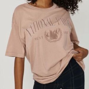 Garage beige oversized graphic tee